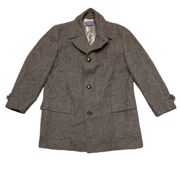 *SOLD*Vintage 1950’s/1960s PENDLETON Mens Overcoat Car Coat Tweed Wool  Size 44 - Picture 2 of 11